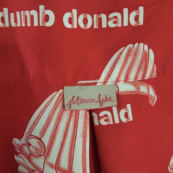 Platinum Fubu Vintage Dumb Donald Fat Albert Mens SZ XXL Button Down Cosby Rare - Picture 6 of 8